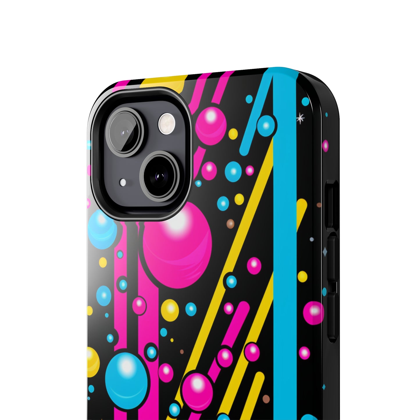 Retro Geometric Psychedelic iPhone Case | A Nostalgic Trip to Colorful Dimensions