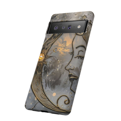 Moon Stars Stained Glass Starry Night Phone Case