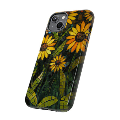 Yellow and Gold Daisy Mosaic Stained Glass Phone Case