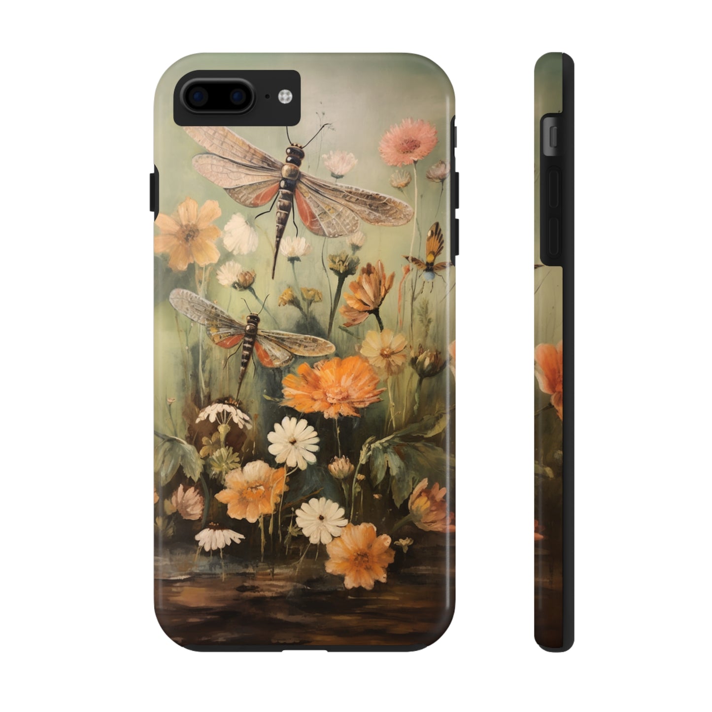 Dragonfly Floral Print iPhone Case | Nature-Inspired Elegance and Device Protection