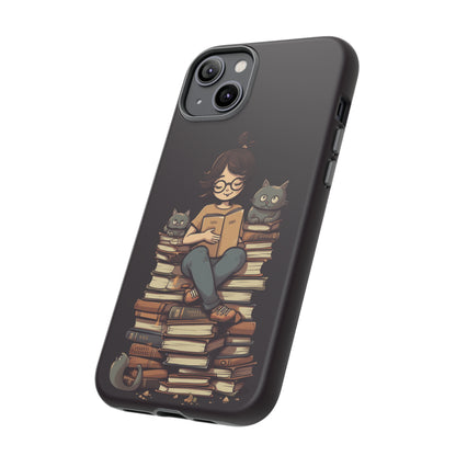 Cats and Books Phone Case