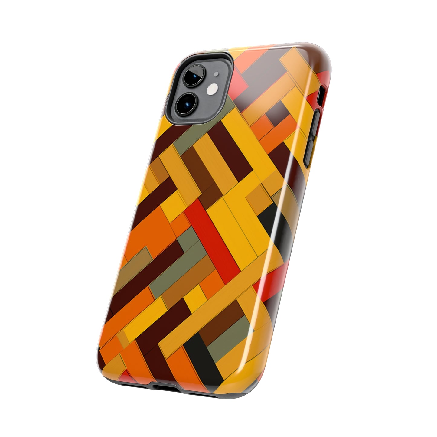 iPhone Tough Case: Intricate & Durable - The Weave Geometric Art Pattern