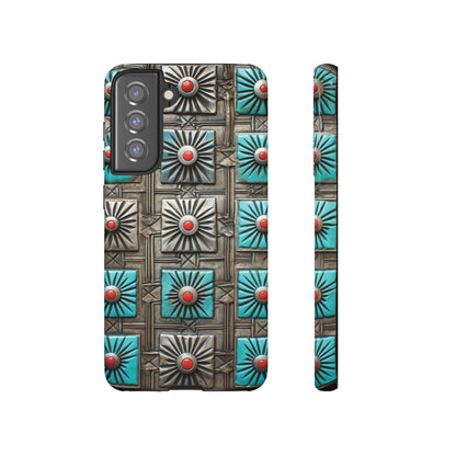 Vintage Navajo Native American Turquoise Concho Phone Case for iPhone 15, 14, 13, 12, 11 Pro Max, 14 Plus, iPhone XS Max, iPhone XR, iPhone 7, 8, 14, 15 Plus, SE