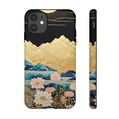 Chiyogami Floral Tough iPhone Case Galaxy S23 S22 S21 S20 Plus Ultra | Iphone 14 13 12 11 8 Pro Max Mini | Pixel 7 6 Pro 5 | Japanese Boho