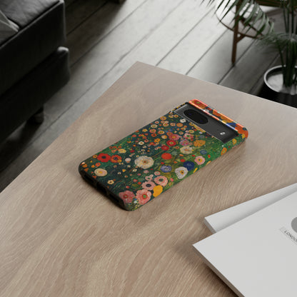 Gustav Klimt Style Flower Garden Painting Phone Case