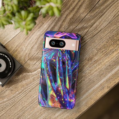 Marbled opalescent Holographic Print Phone Case