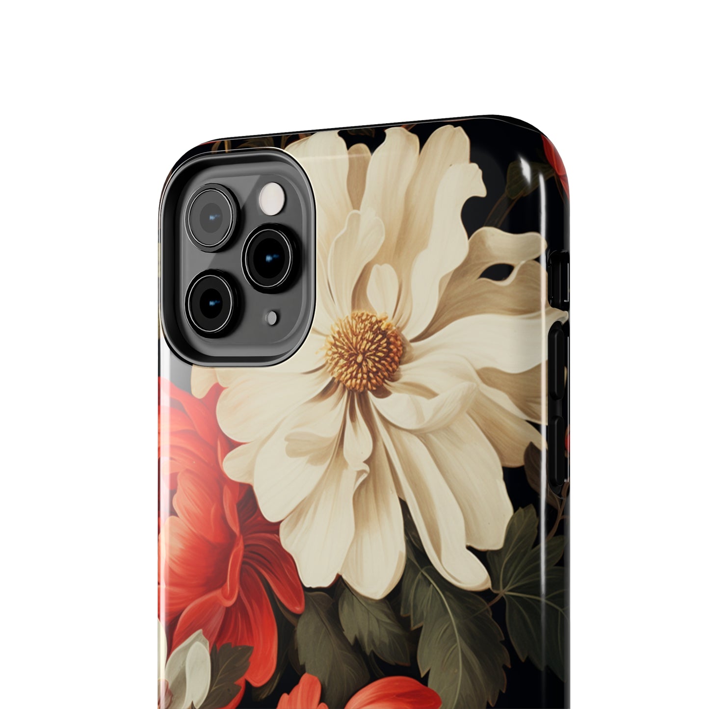 Vintage Floral Aesthetic Phone Tough Case | Antique Elegance for iPhone