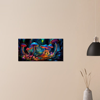 Psychedelic Art | Magic Mushrooms Canvas Wall Decor - Trippy Art for Mind-Bending Experiences
