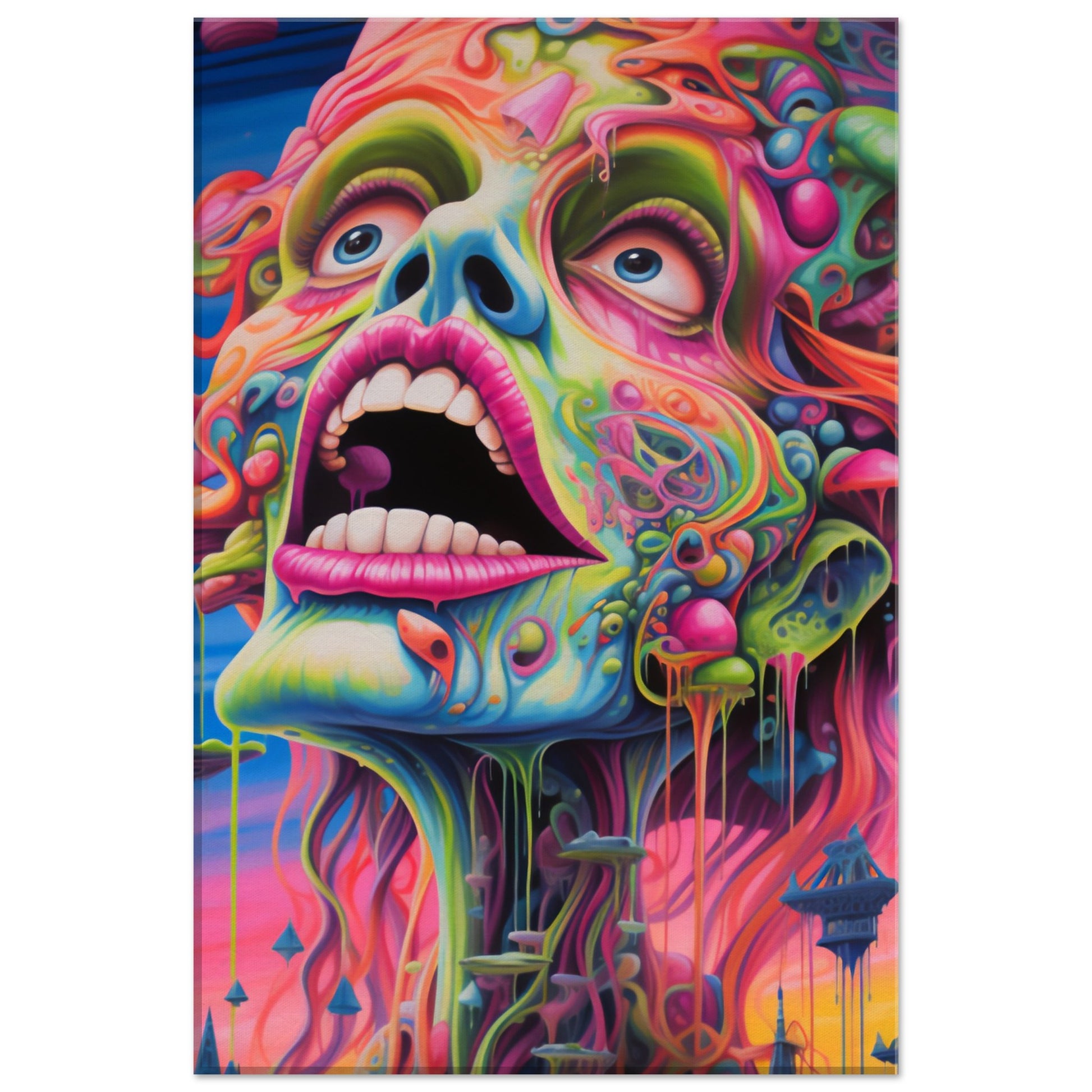Drop In On Life psychedelic art canvas