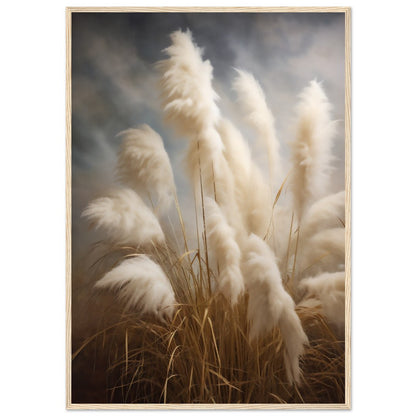 The Grass is Blowing in the Wind Wooden Framed Poster - Captivating Wall Art