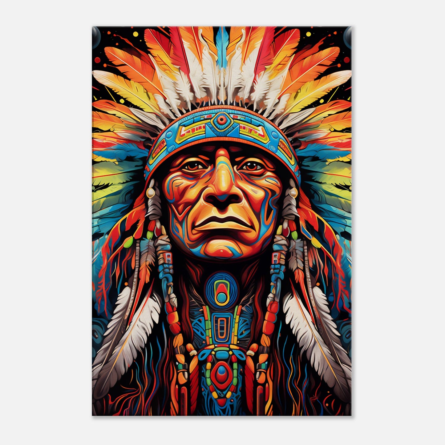 The Spirit Guide Psychedelic Art Canvas: Embark on a Transcendent Journey