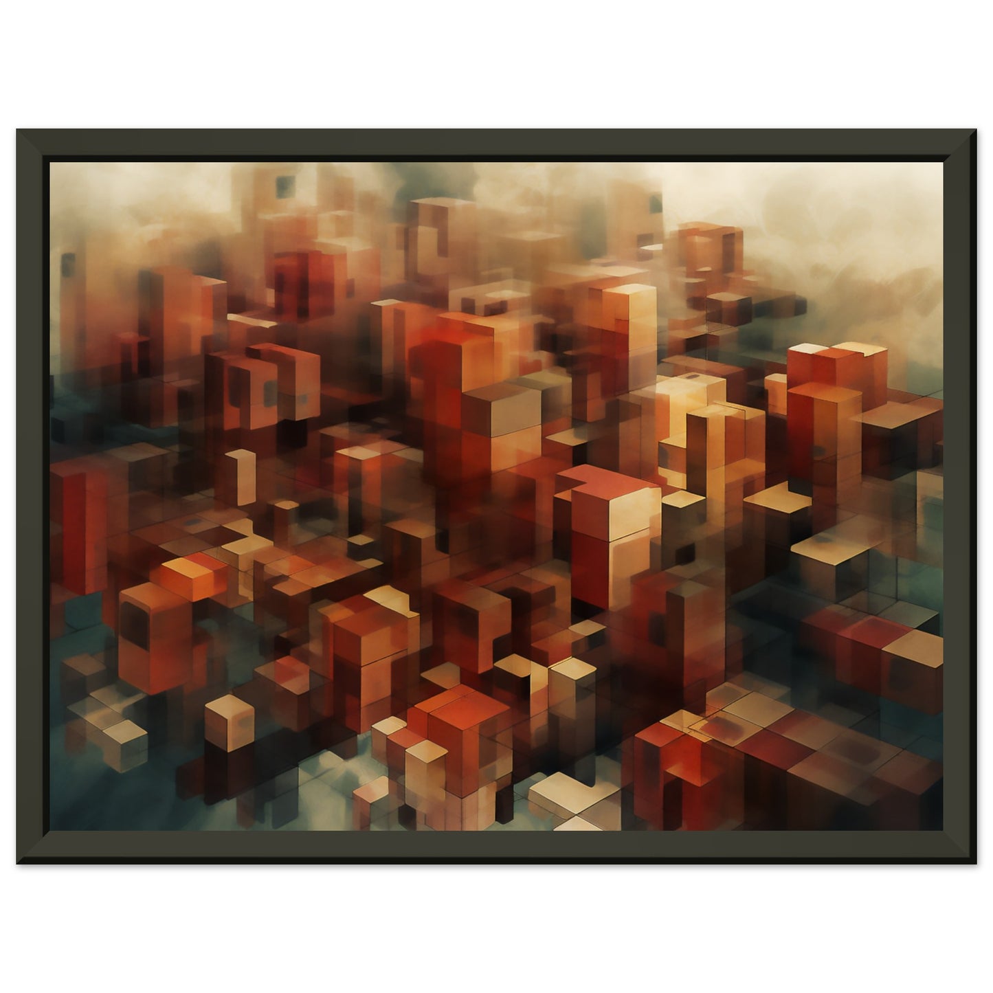 Multidimensional Latent Space Metal Framed Poster - Abstract Art