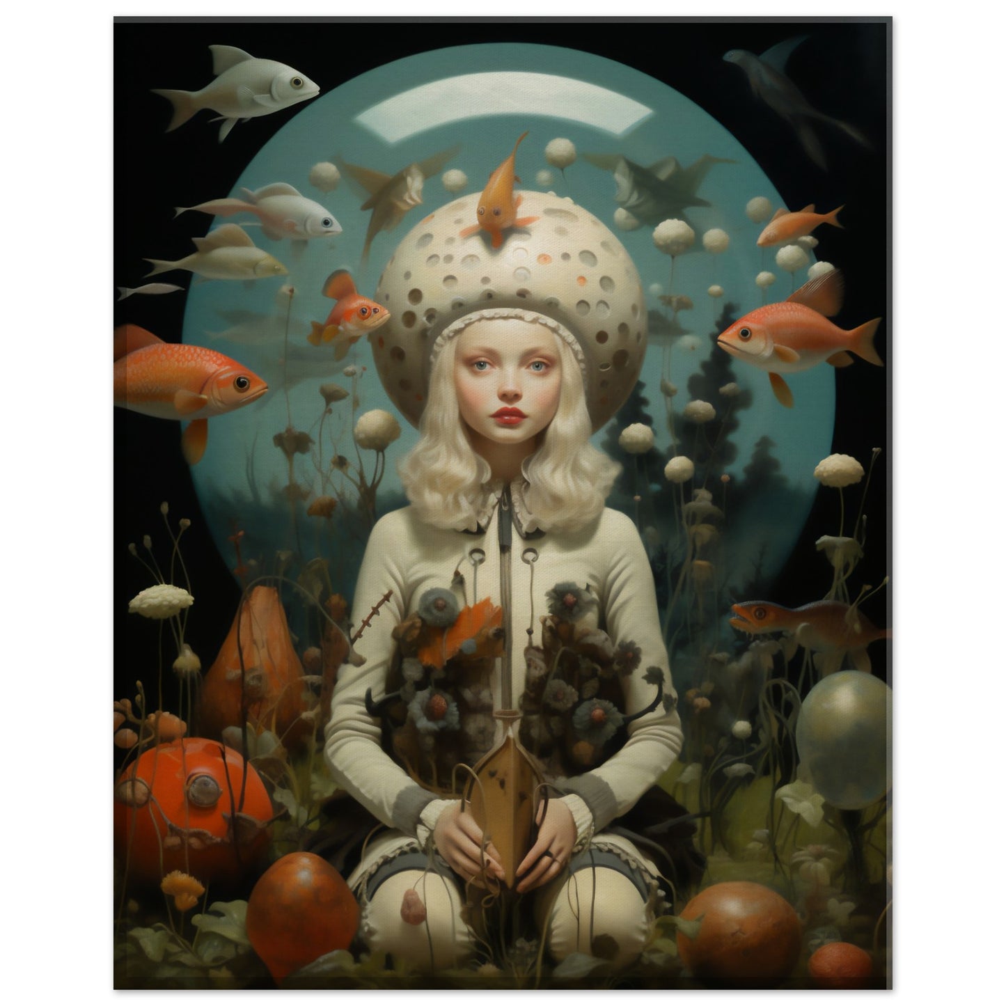 Surrealistic Undersea Escape Pod" Canvas Print