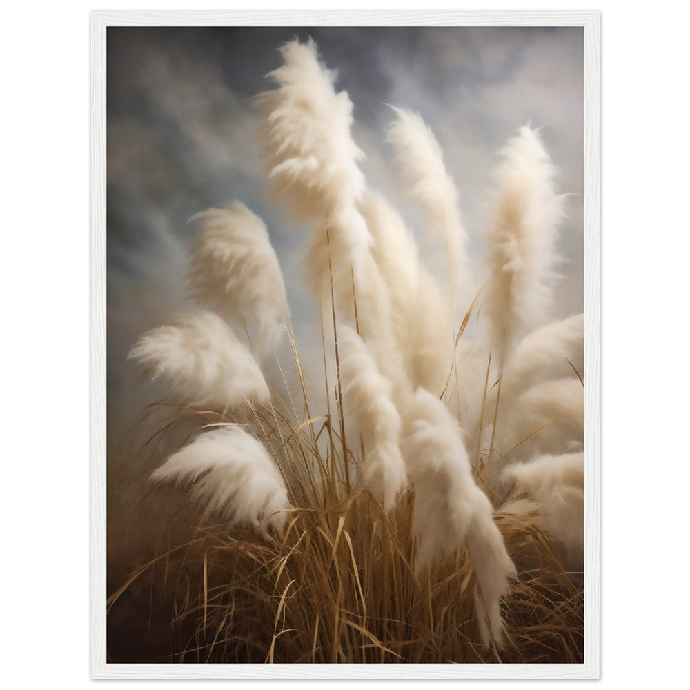 The Grass is Blowing in the Wind Wooden Framed Poster - Captivating Wall Art