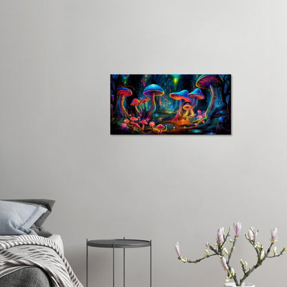 Psychedelic Art | Magic Mushrooms Canvas Wall Decor - Trippy Art for Mind-Bending Experiences