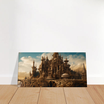 Sand Castle Surrealistic Art Canvas - Dreamlike Fantasy Landscapes for Wall Decor