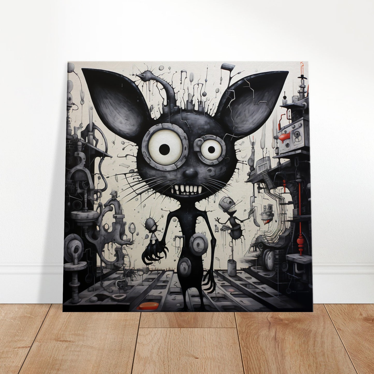 Rat Cyborg Surrealistic Art Canvas