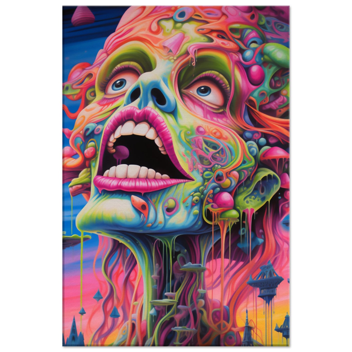 Drop In On Life Psychedelic Art Canvas: Embrace the Vibrant Journey