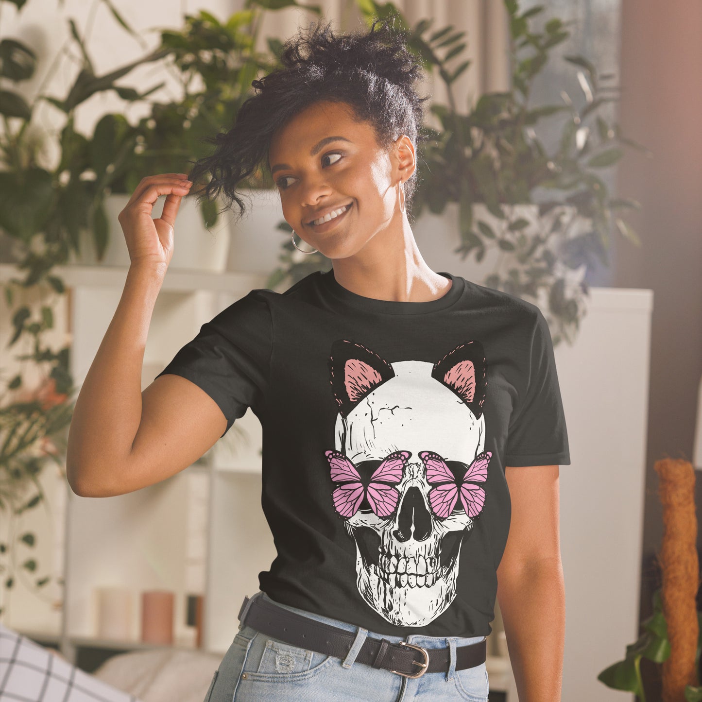 Good Kitty Skull Punk Rock T-Shirt - Embrace the Feline Rebellion