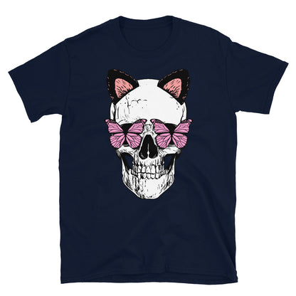 Good Kitty Skull Punk Rock T-Shirt - Embrace the Feline Rebellion