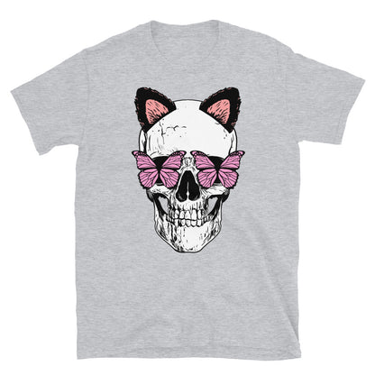 Good Kitty Skull Punk Rock T-Shirt - Embrace the Feline Rebellion