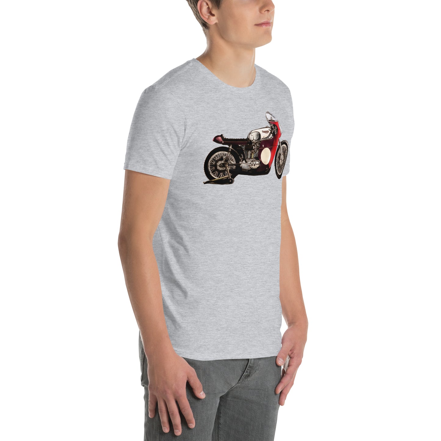 Vintage Triton Motorcycle Tee - Classic Unisex Cotton Shirt for Bike Enthusiasts