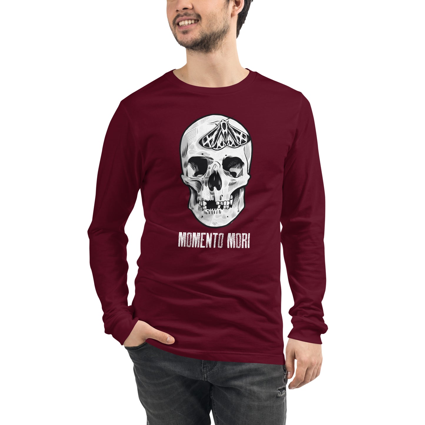 Memento Mori T-shirt Philosophical Tee - Gothic Latin Cotton Shirt with Timeless Reminder