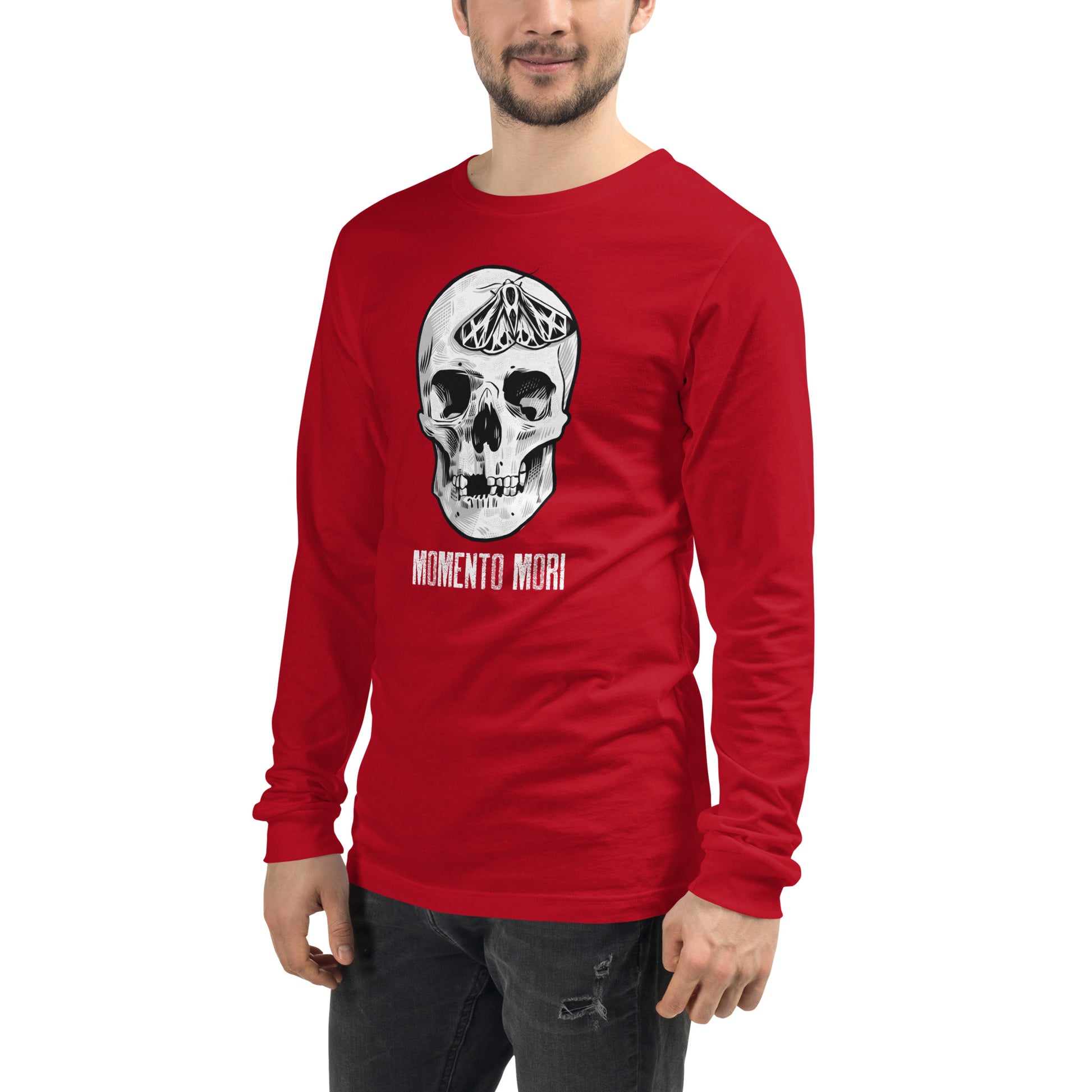 Breathable cotton tee with Memento Mori design