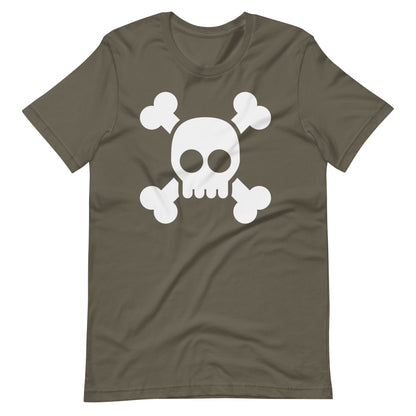 Ruthless Charm: Large Skull and Crossbones Pirate T-Shirt