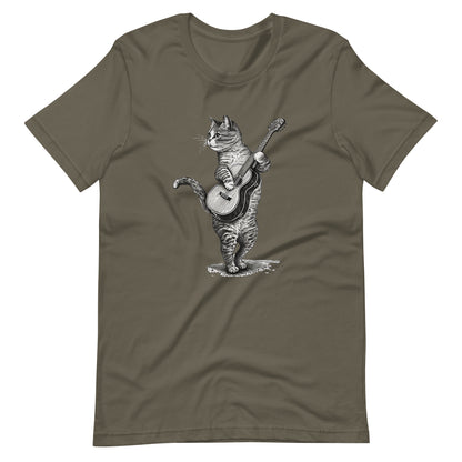 Unisex t-shirt Cat Guitar T-shirt | Cat playing Acoustic Guitar Camping t-shirt | music tee | Music lover gift, Cat lover tee, Cat shirt, Classic t-Shirt