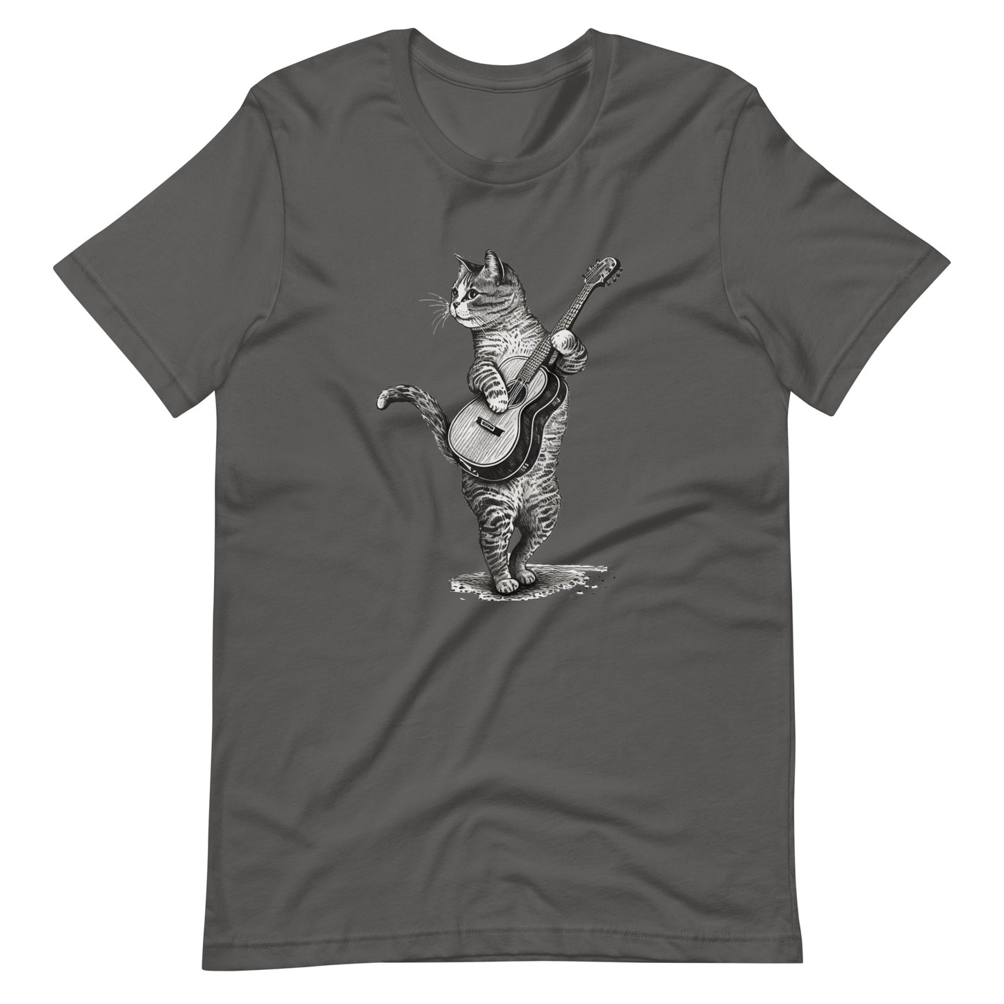 Unisex t-shirt Cat Guitar T-shirt | Cat playing Acoustic Guitar Camping t-shirt | music tee | Music lover gift, Cat lover tee, Cat shirt, Classic t-Shirt