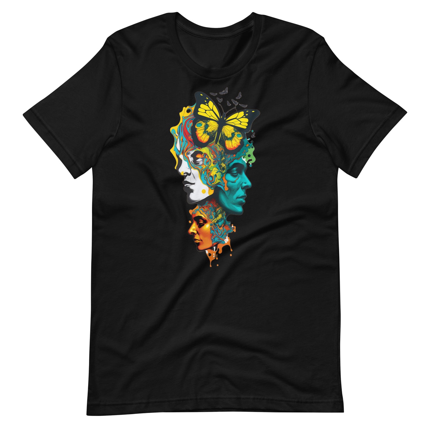 Psychedelic Butterfly Melt T-Shirt | AI-Generated Tee