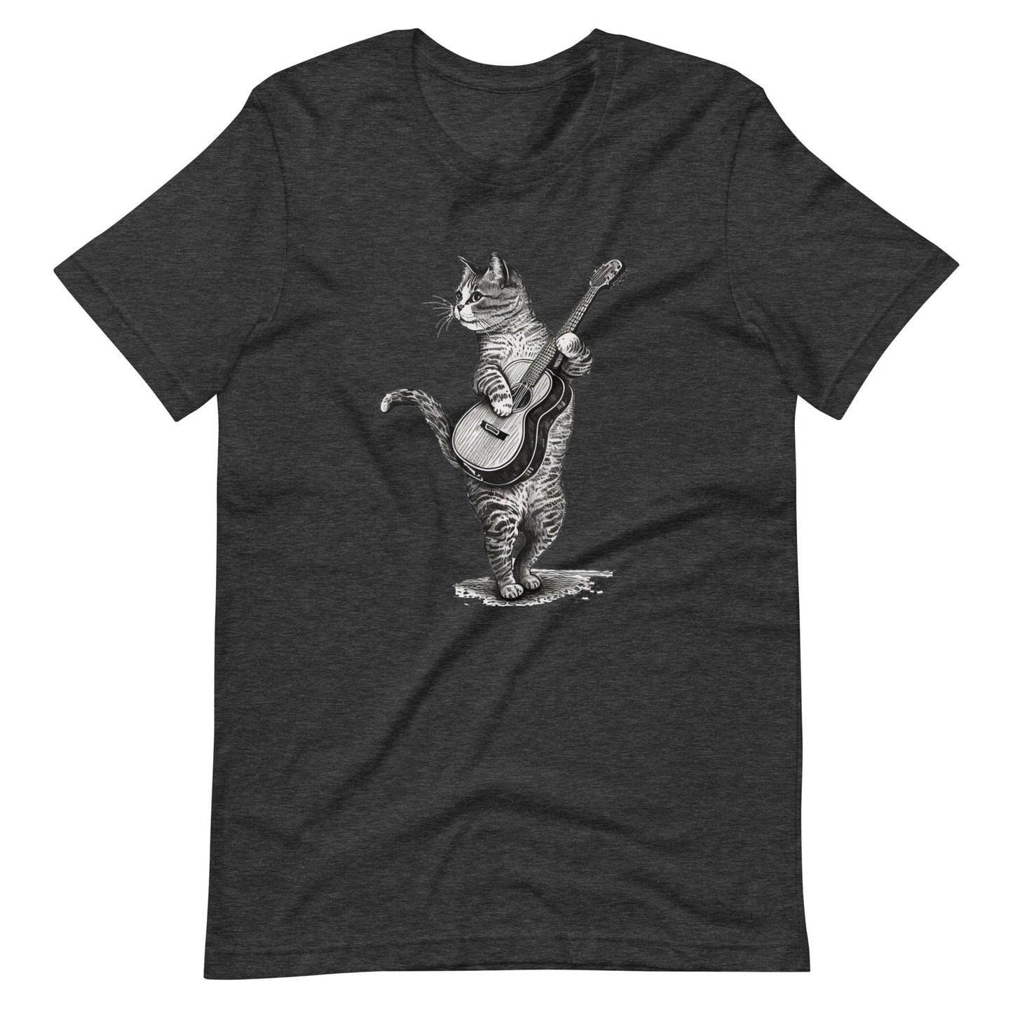 Unisex t-shirt Cat Guitar T-shirt | Cat playing Acoustic Guitar Camping t-shirt | music tee | Music lover gift, Cat lover tee, Cat shirt, Classic t-Shirt