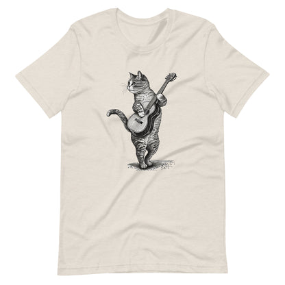 Unisex t-shirt Cat Guitar T-shirt | Cat playing Acoustic Guitar Camping t-shirt | music tee | Music lover gift, Cat lover tee, Cat shirt, Classic t-Shirt