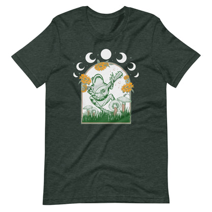 Psychedelic Magic Mushroom Frog T-Shirt | Trippy Nature Tee | Colorful Psychedelic Apparel