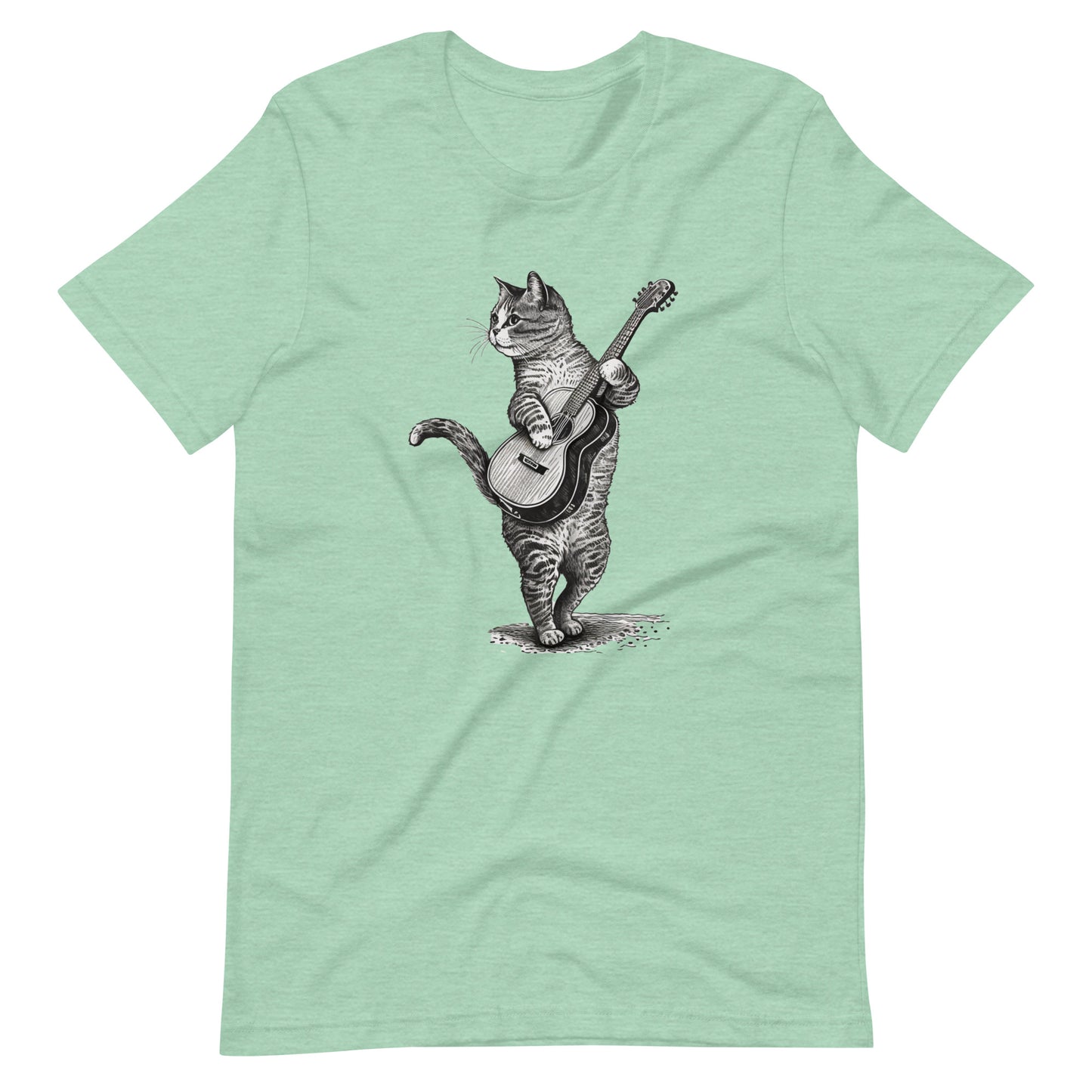 Unisex t-shirt Cat Guitar T-shirt | Cat playing Acoustic Guitar Camping t-shirt | music tee | Music lover gift, Cat lover tee, Cat shirt, Classic t-Shirt