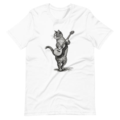 Unisex t-shirt Cat Guitar T-shirt | Cat playing Acoustic Guitar Camping t-shirt | music tee | Music lover gift, Cat lover tee, Cat shirt, Classic t-Shirt