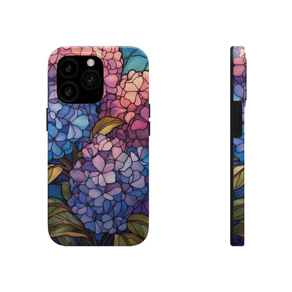 Stained Glass Phone Tough Case Purple Floral Aesthetic | Flower Power