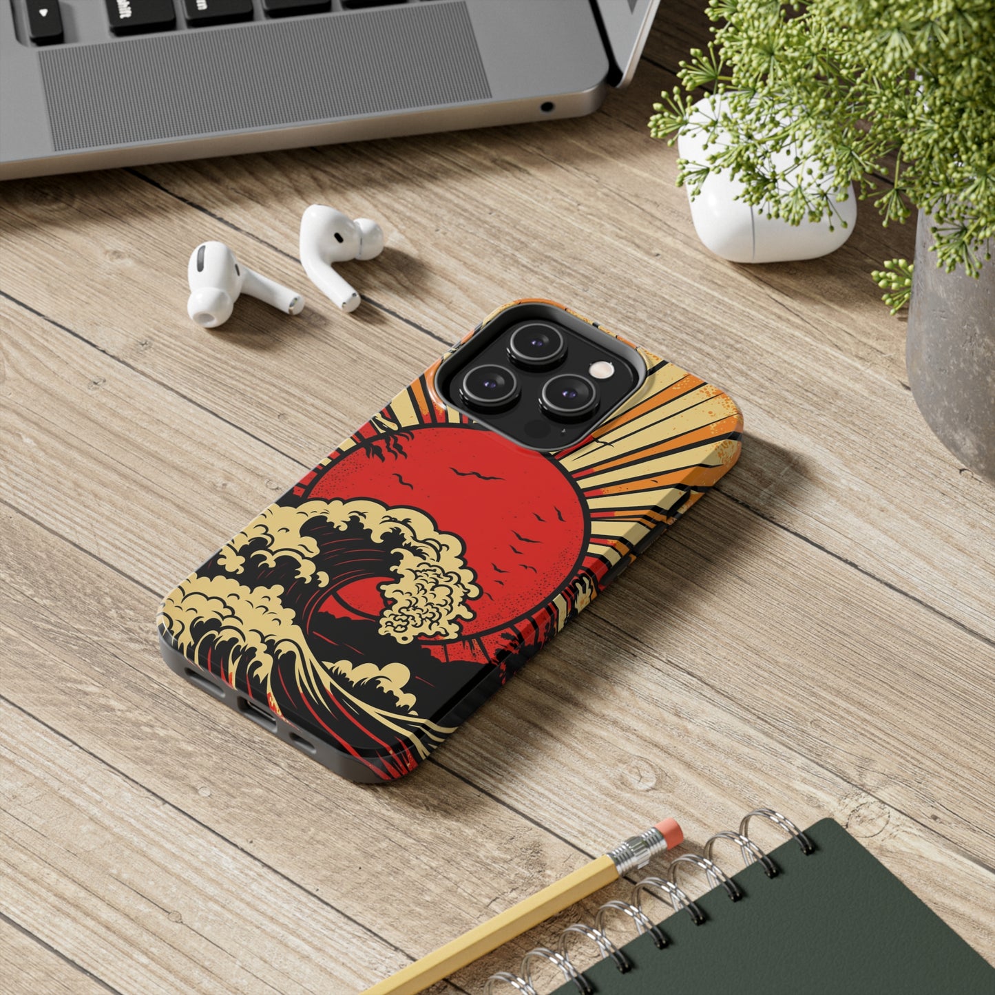 Land of the Rising Sun Retro Japanese Aesthetic | Tough Case for iPhone