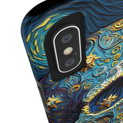 Artistic Fusion: Van Gogh-Inspired Sugar Skull Phone Case - Timeless Elegance Meets Cultural Iconography