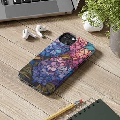 Stained Glass Phone Tough Case Purple Floral Aesthetic | Flower Power