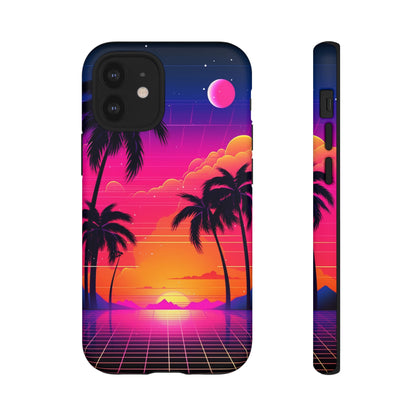 Synthwave Retro Style Phone Case | Nostalgic Vibes for iPhone 12, 13, 14, X, Google Pixel, and Samsung Galaxy