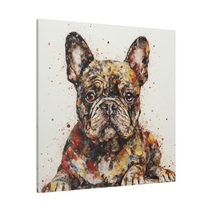 Colorful French Bulldog Art - Abstract Dog Animal Canvas Print