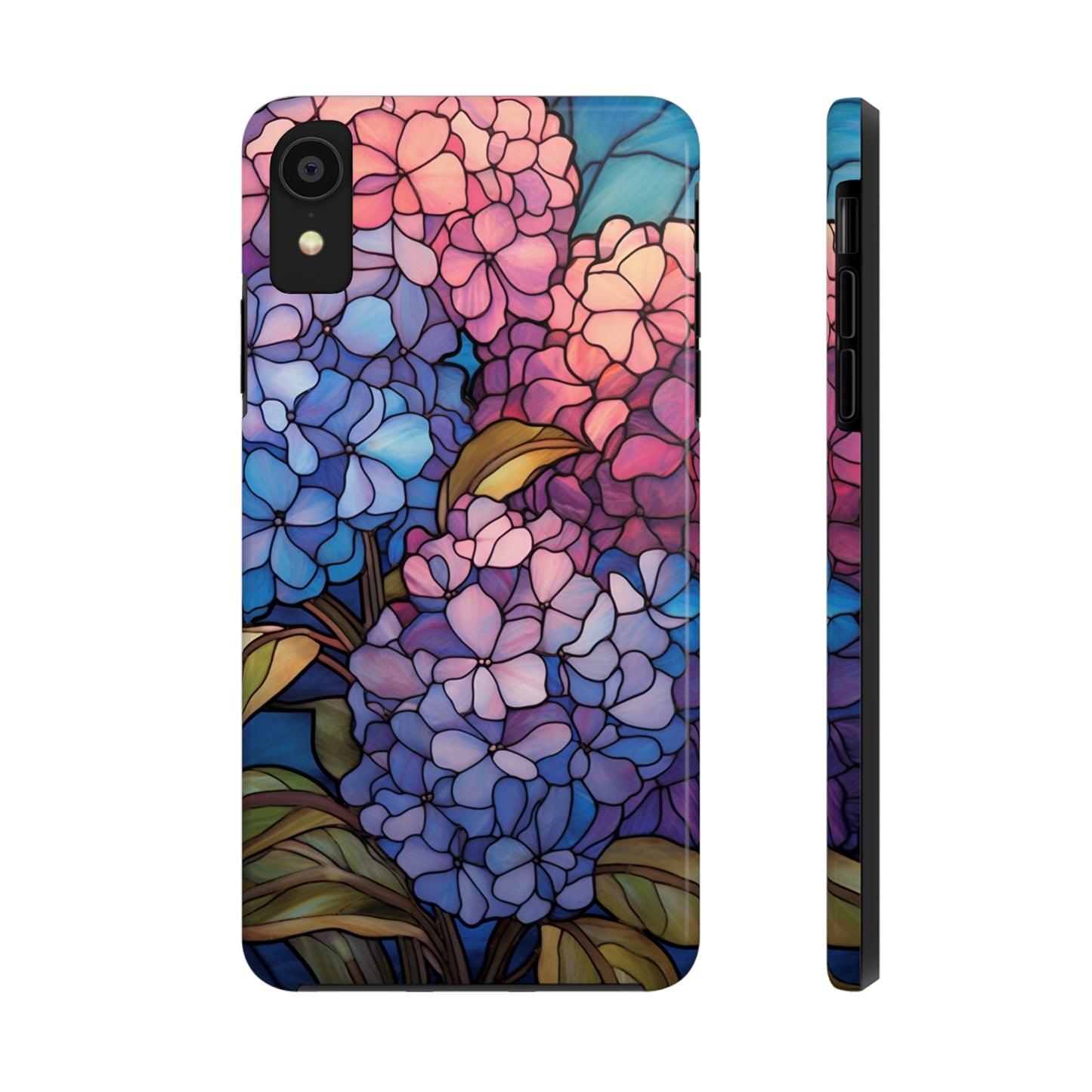 Stained Glass Phone Tough Case Purple Floral Aesthetic | Flower Power