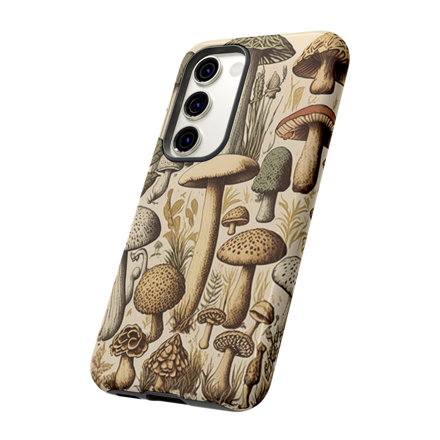 Illustrated  Mushroom iPhone Case Vintage Style Art Tough Case for Samsung Galaxy and Pixel - Trippy Protection