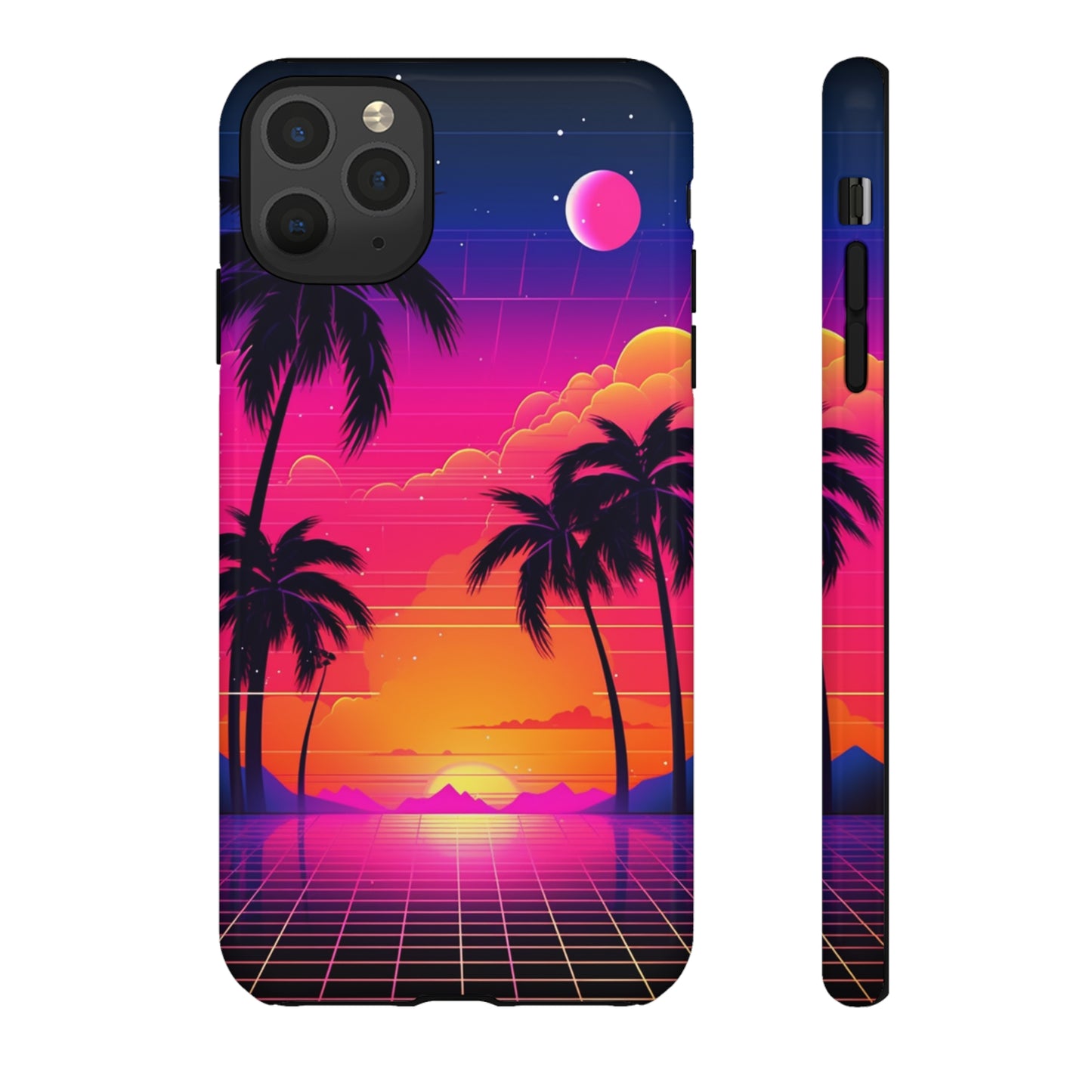 Synthwave Retro Style Phone Case | Nostalgic Vibes for iPhone 12, 13, 14, X, Google Pixel, and Samsung Galaxy