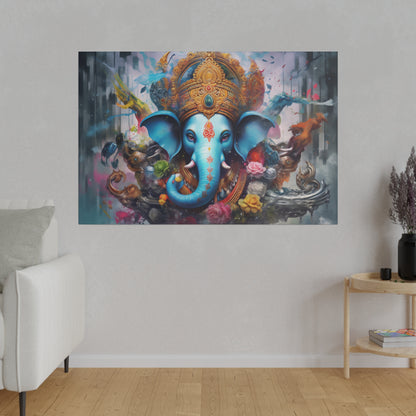 Ganesh Spiritual Abstract Wall Art Canvas Print