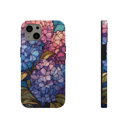 Stained Glass Phone Tough Case Purple Floral Aesthetic | Flower Power