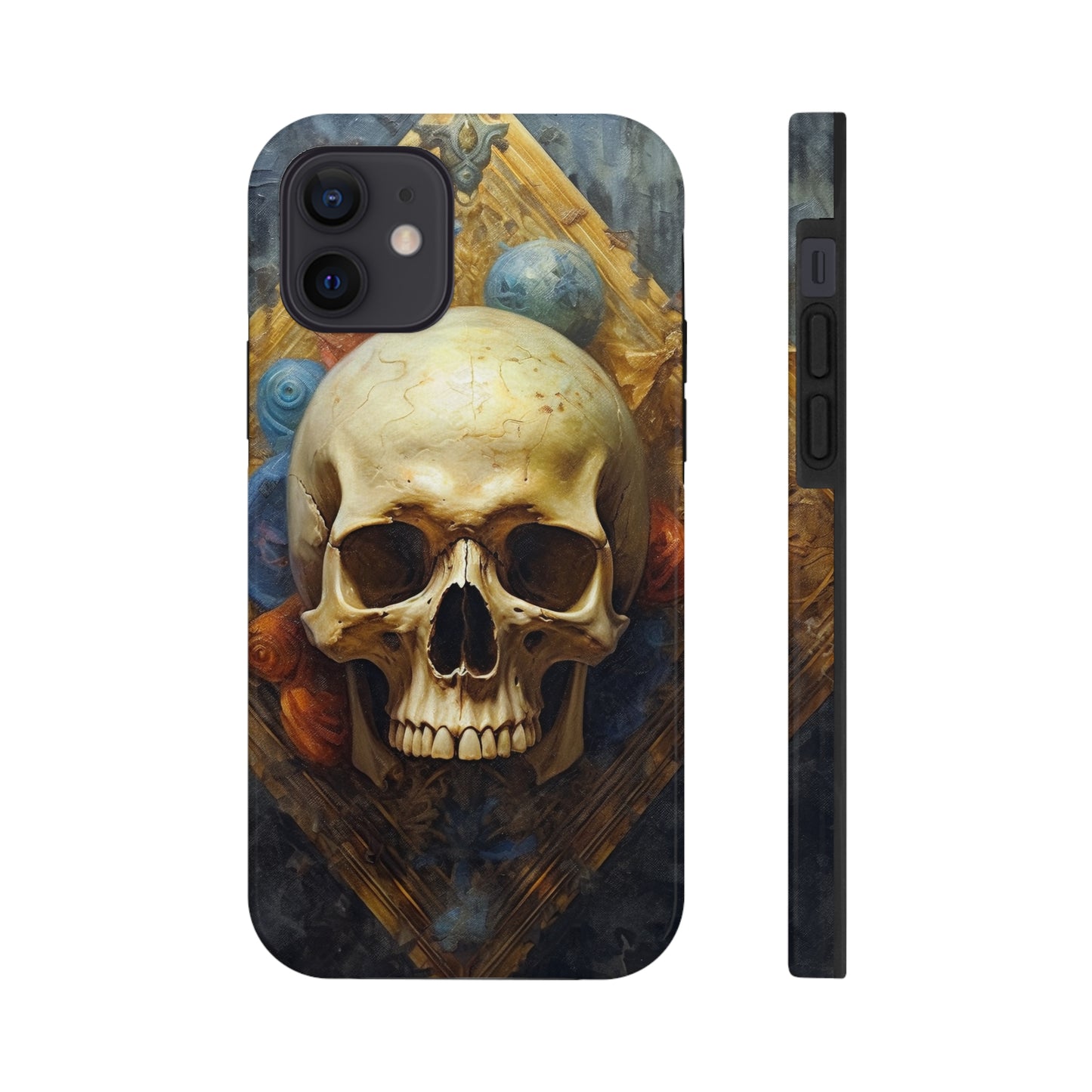 Renaissance Skull Tough Phone Case | Aesthetic Phone Case | Impact-Resistant