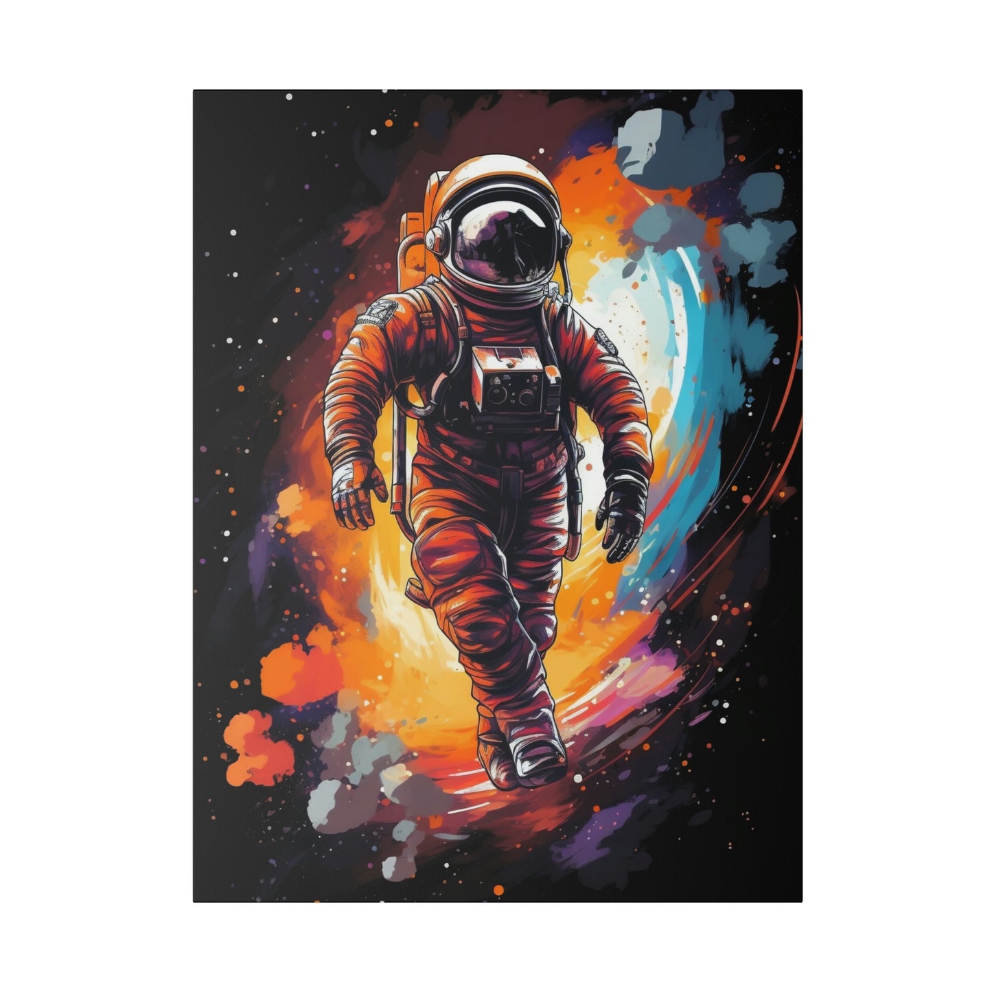 Transcend Reality with "Spaced Out Astronaut" Psychedelic Wall Art - Explore the Cosmic Depths of Artistic Wonder